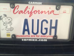 AUGH license plate