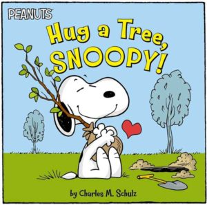 Cover featuring Snoopy hugging the base of an unplanted tree.