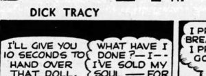 Upper corner of Dick Tracy strip with title above the strip