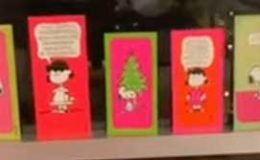 Row of Peanuts christmas cards